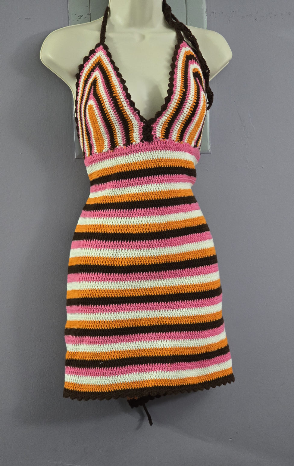 crochet backless dress size medium| clearances sales size medium *
