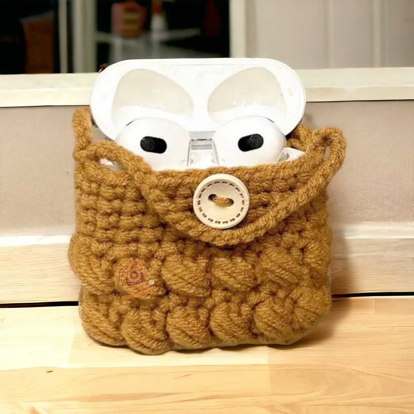 Cute crochet airpod case bag
