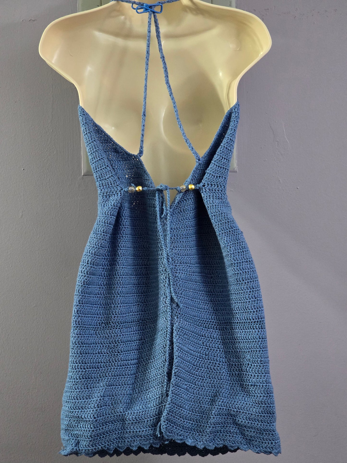 Crochet backless 👗 dress size medium| clearances sales size medium *