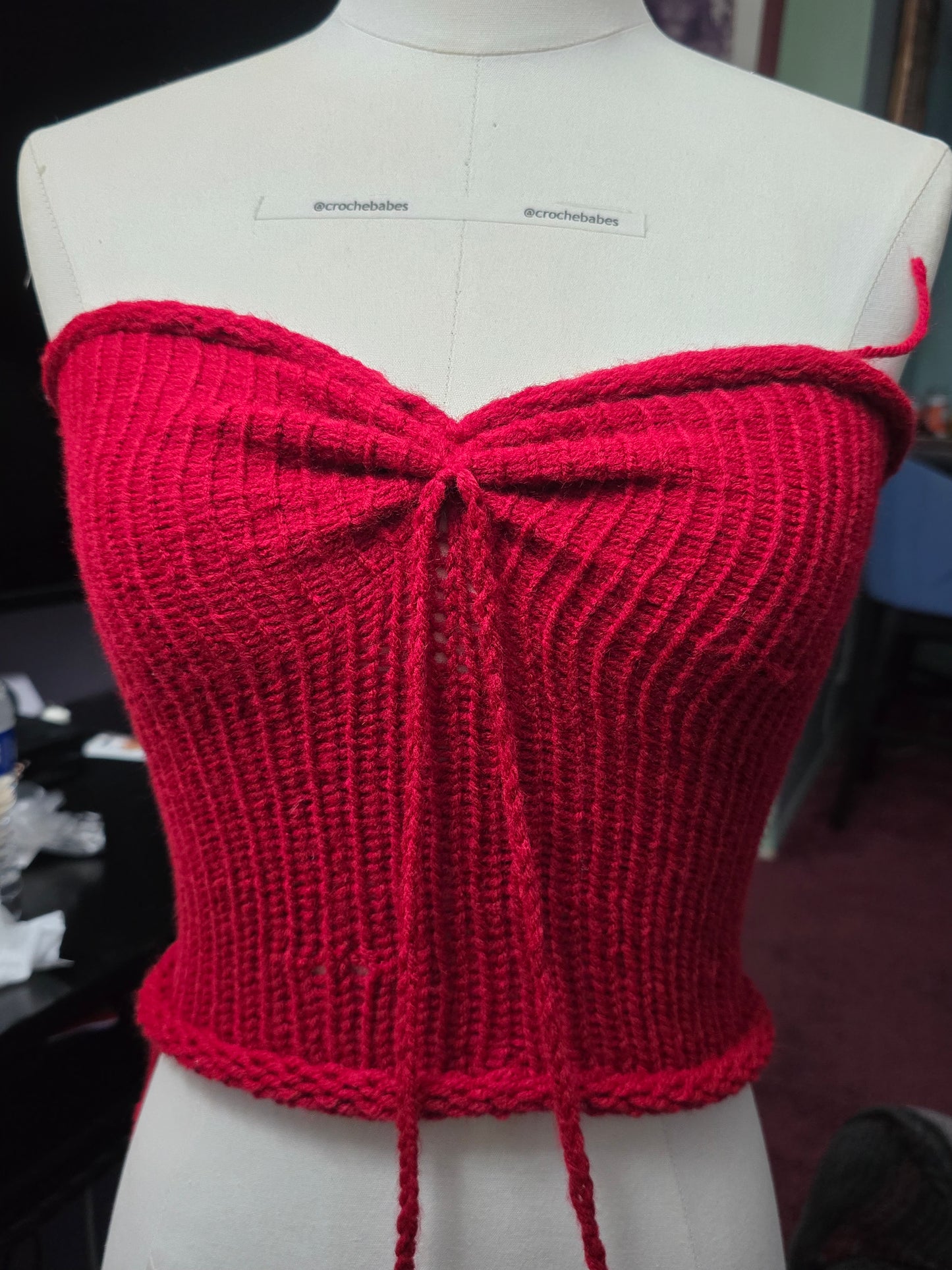 Vintage crop tube Knitt-top