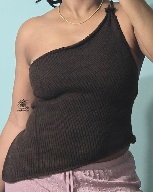 Asymmetrical 1 hand knitt top