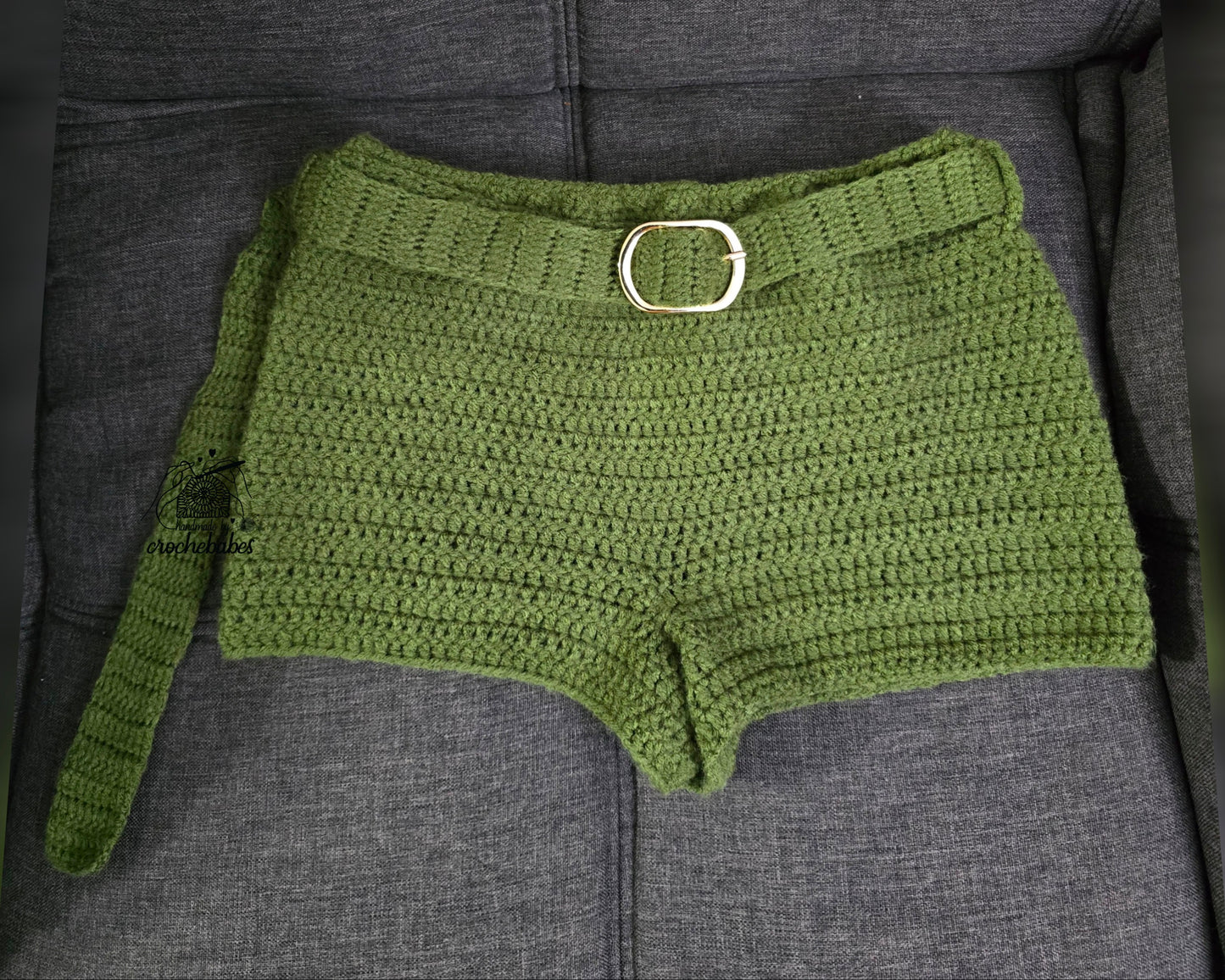 Crochet shorts and halter knitt top Cust
