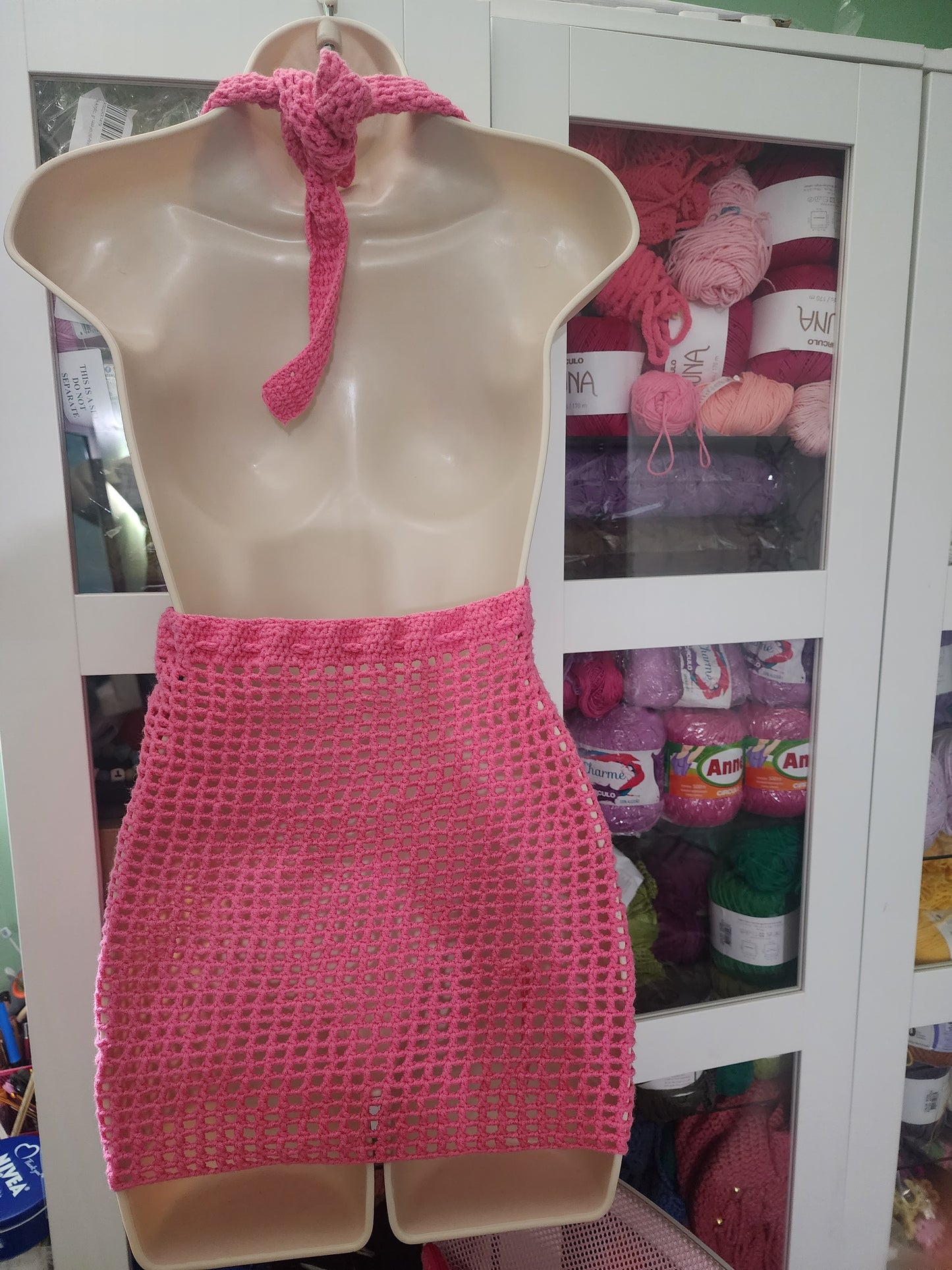 Robe de plage mini au crochet Ruby au-dessus du genou
