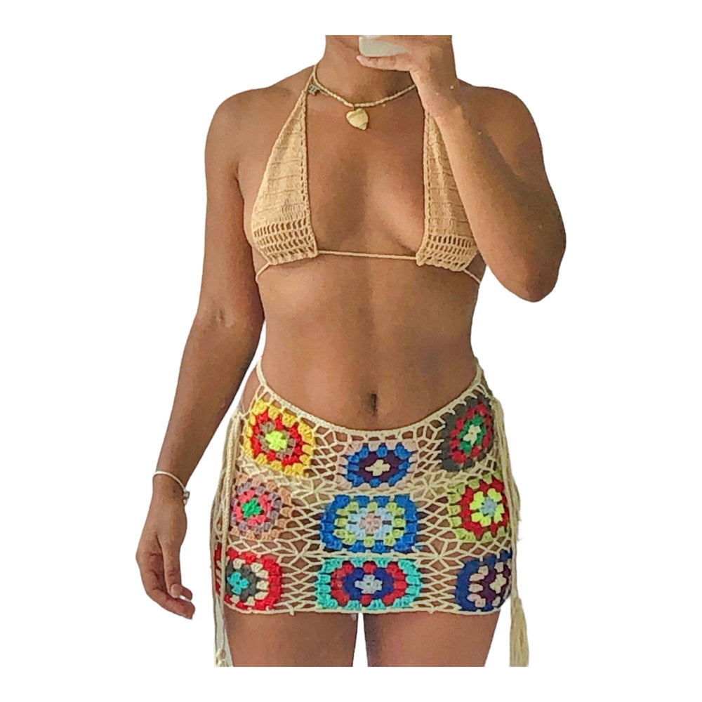 Crochet Two pieces set festival crochet set women clothing Crochet top –  Cbabescloset