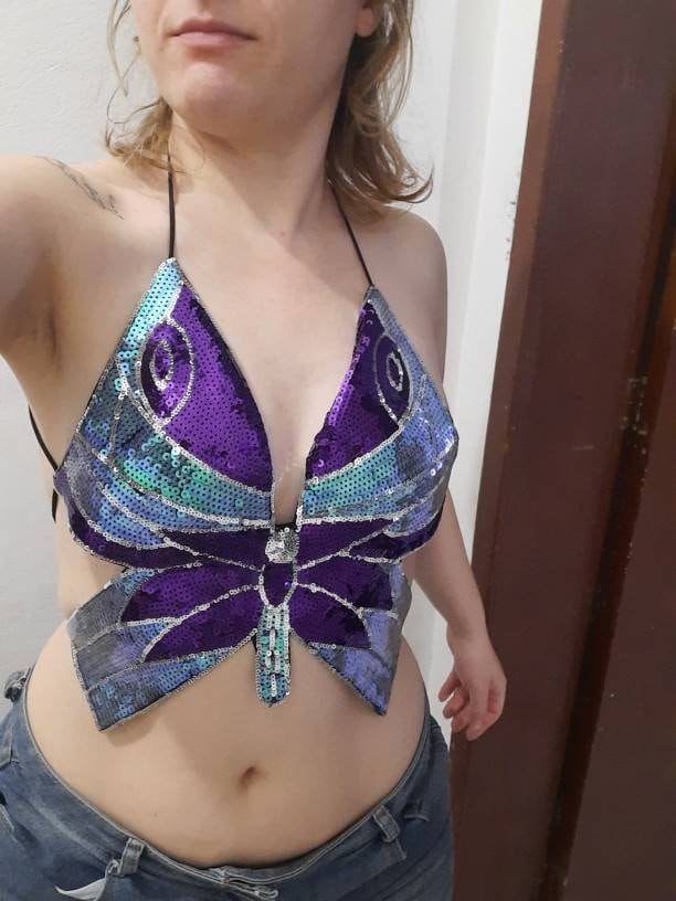 Sequin Butterfly Bralet